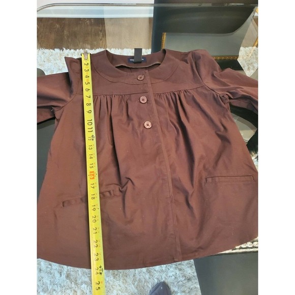 New Additions Women Brown Cotton Long Sleeve Buttons Front Jacket Blazer Size S - Picture 12 of 12